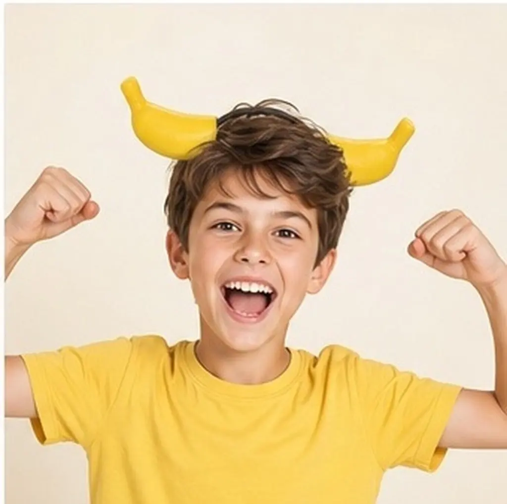Banana Headband Funny Hair Hoop for and Adults Lightweight Comfortable Non-Slip Performance Party Cosplay Photo Prop