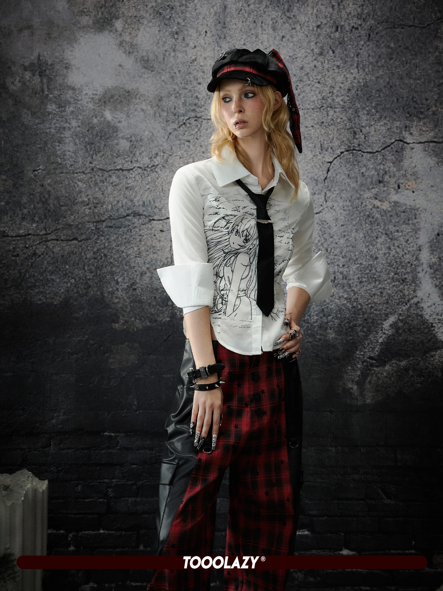 

TOOOLAZY Белый Slim Fit Long Sve irt Женский аффический дизайн с застежкой на талии Модный галстук спереди Премиум Полиэфирное волокно