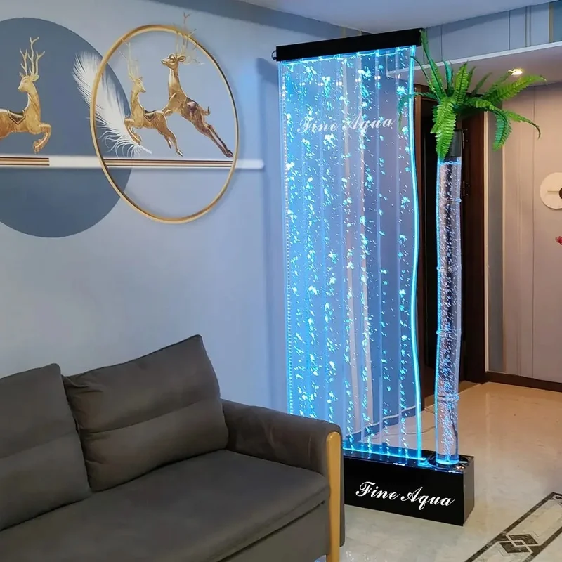 custom.Coconut Tree Type Acrylic Bubble Board with LED Light Room Furniture Home Decoration Wall Partition Decoration