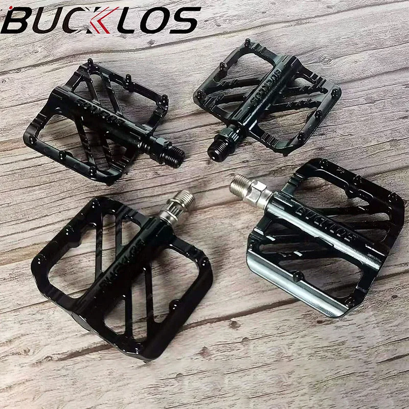 

BUCKLOS Road Bike Pedals Anti-slip 9/16 Widening Bicycle Pedal Aluminum Alloy MTB Flat Pedal Sealed Bearing Bicycle Accessories