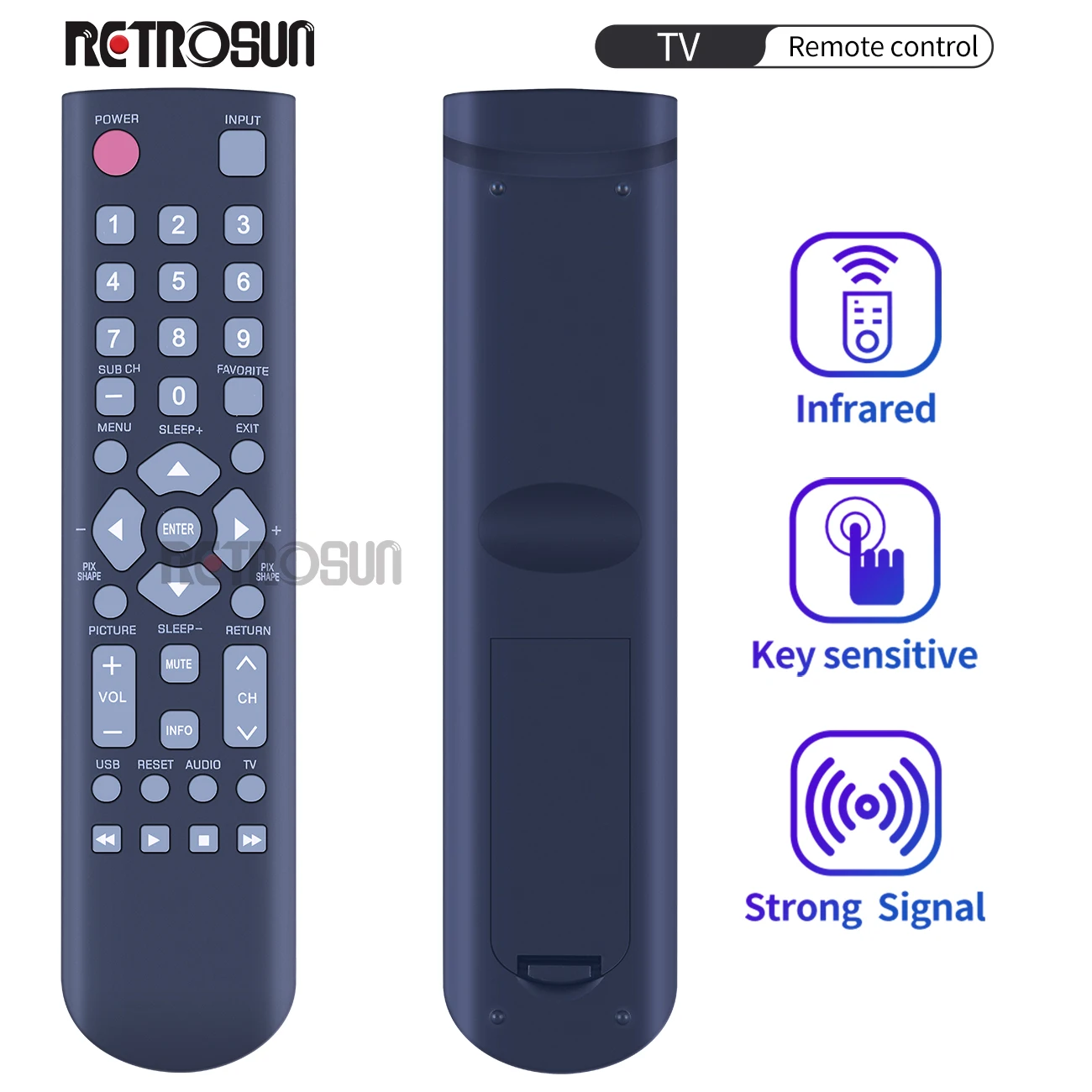 New RC200NS00 for Sanyo TV Remote Control DP32D53M DP50E44M DP24E14M DP32D53 DP39D14M