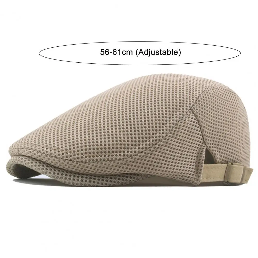 Men Mesh Newsboy Caps British Painters Hats Spring and Summer Ventilate Berets Adjustable Flat Cap Hip Hop Berets image 6