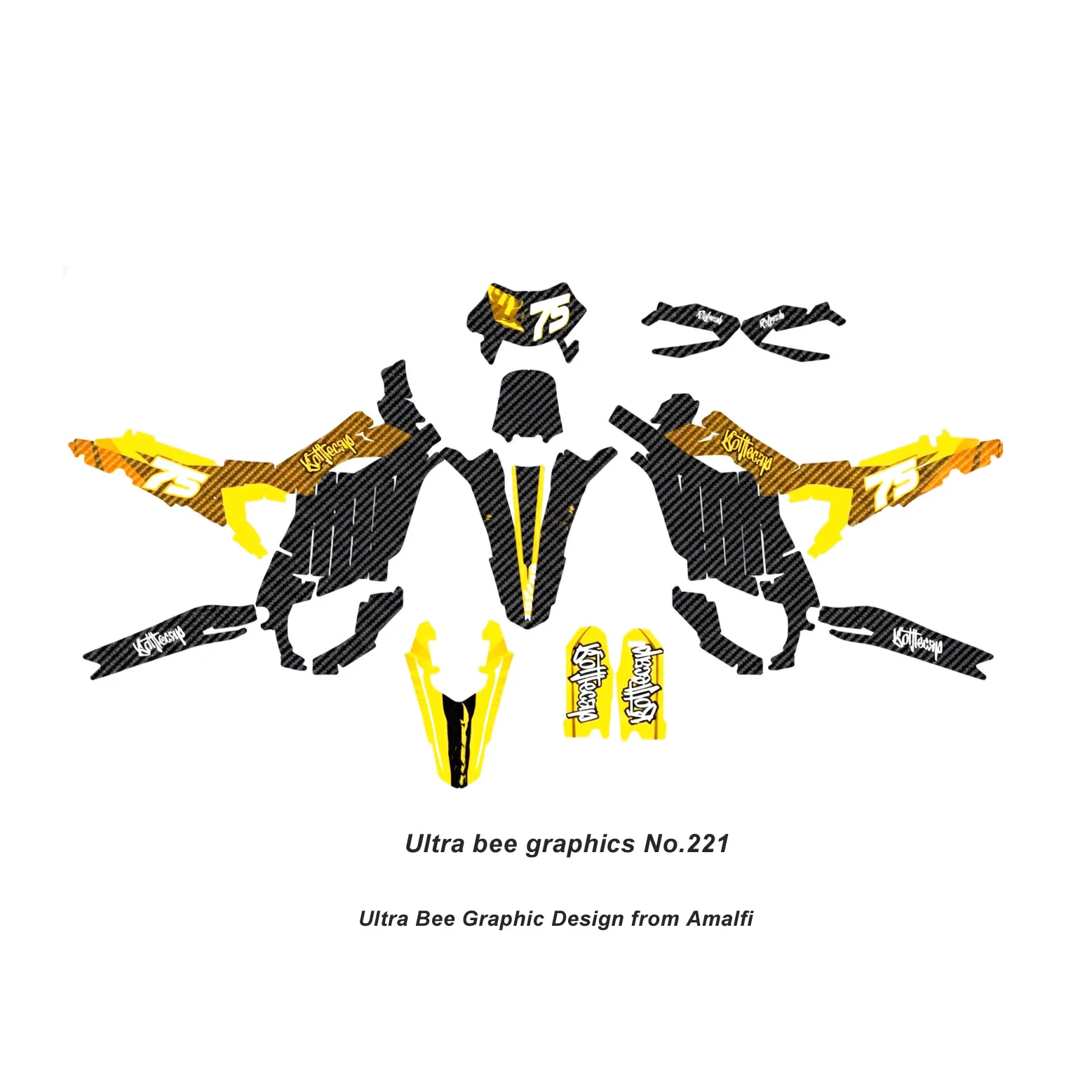 2022-2026 Ultra Bee Graphics Special Thickened Electroplating Decal Body Cover Imitation Scratch Protection Ultra Bee Decals