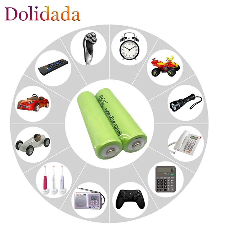Batteria 1.2v AA 3800mah Ni Mh Bateria 2a batteria ricaricabile per Mp3 lampada a Led fotocamera giocattolo microfono accessori per telecomando