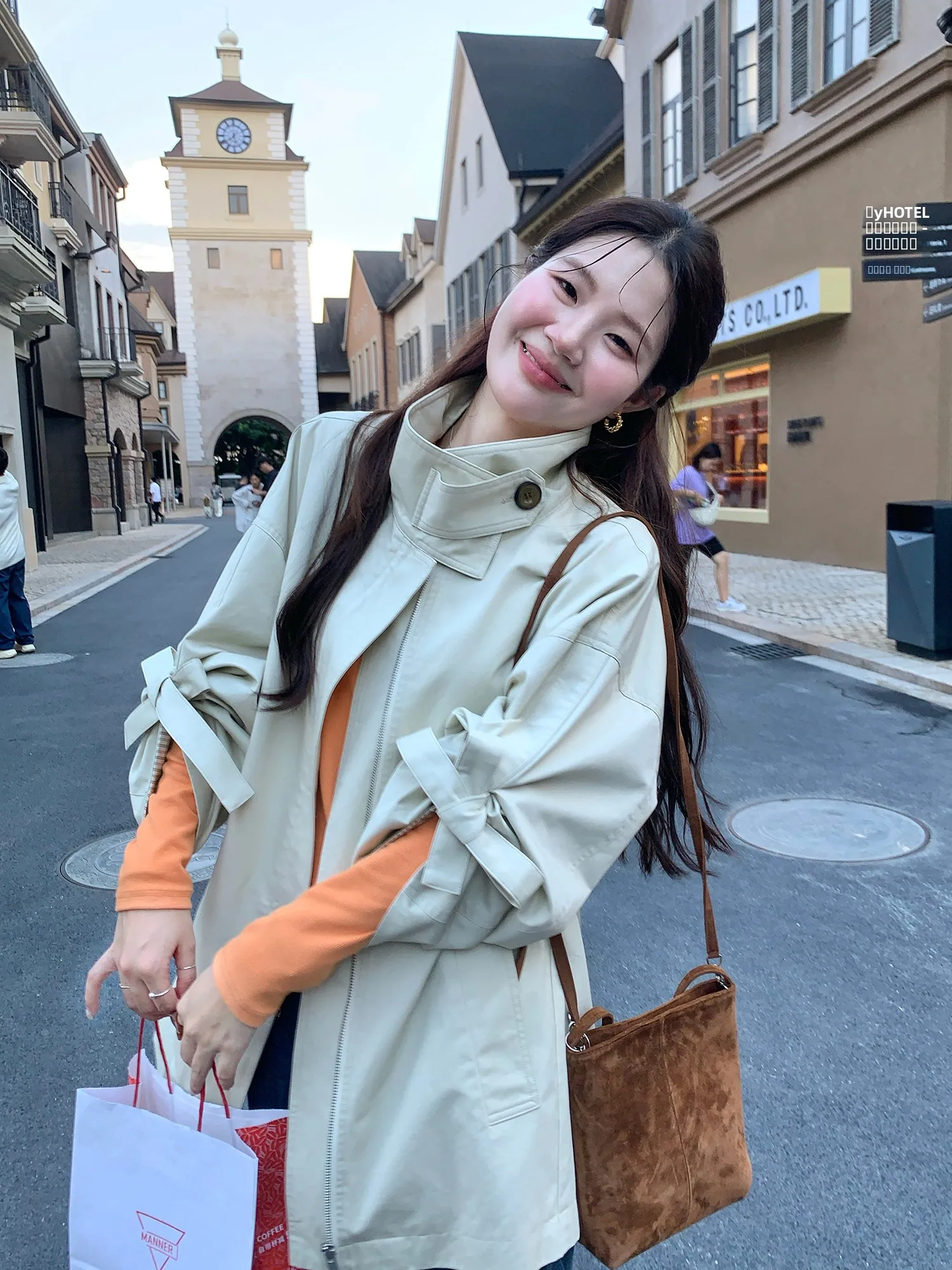 

Свободная женская ветровка-капри в корейском стиле с воротником-стойкой, универсальная, средней длины, из хлопка, для невысоких женщин