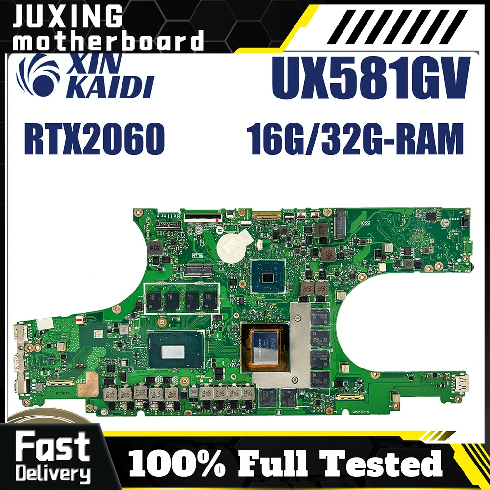 

UX581GV для ASUS ZenBook Pro UX581GV UX581GS UX581GE UX581LV материнская плата для ноутбука протестирована материнская плата для ноутбука