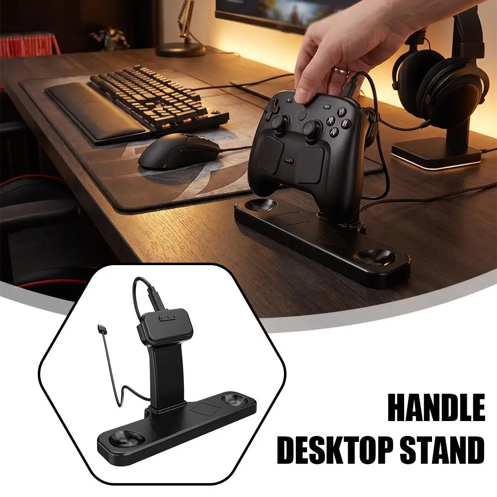 2‑in‑1 Magnetic Charging Desktop Stand For Steam Controller Anti‑Slip Weighted Base Cable Management Auto‑Align Charger Dock