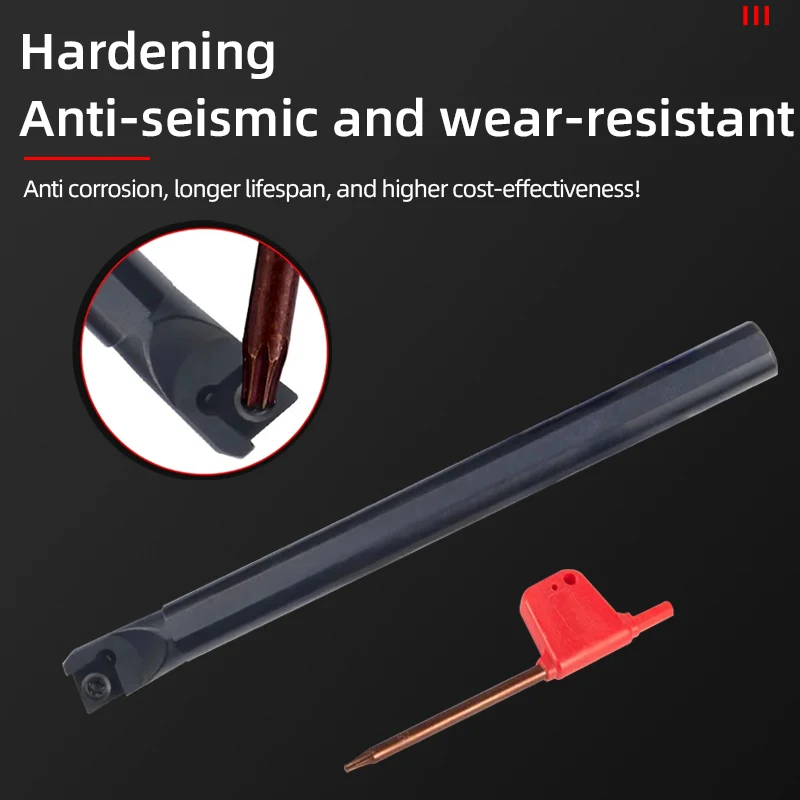 

10mm 12mm 16mm Shank Lathe Turning Tool Holder Boring Bar Lathe Tool Lathe Cutter CNC Metal Turning Rod Holders and Inserts