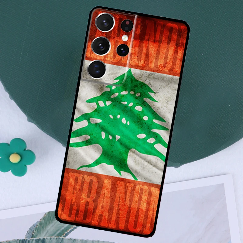 Lebanon Flag Map Cover For Samsung Galaxy S24 Ultra S21 S22 S23 Plus S20 FE S8 S9 S10 Note 10 20 Ultra Case