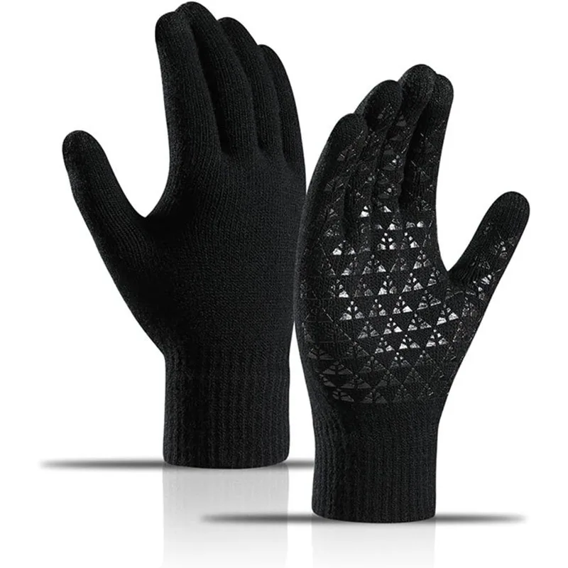 Winter Touchscreen Gloves Upgraded Thermal Warm Knit Glove Outdoor Cycling Sports Touch Screen Glove for Men Women for Running