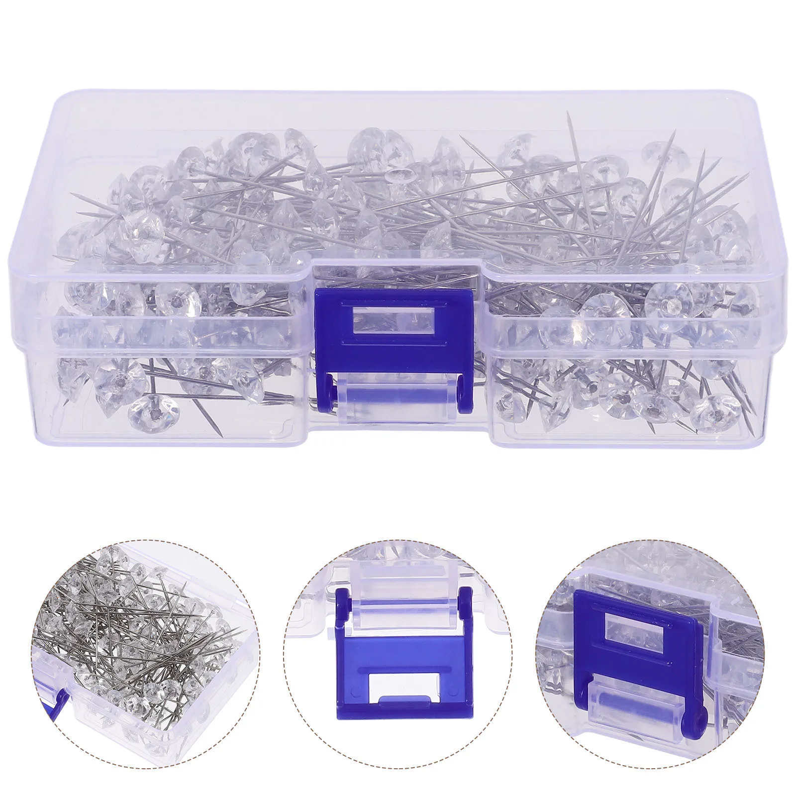 

200Pcs Wedding Corsage Pins Lovely Head Rhinestone Bouquet Boutonniere Decorative Sewing Pins Flower Accessories DIY Supplies