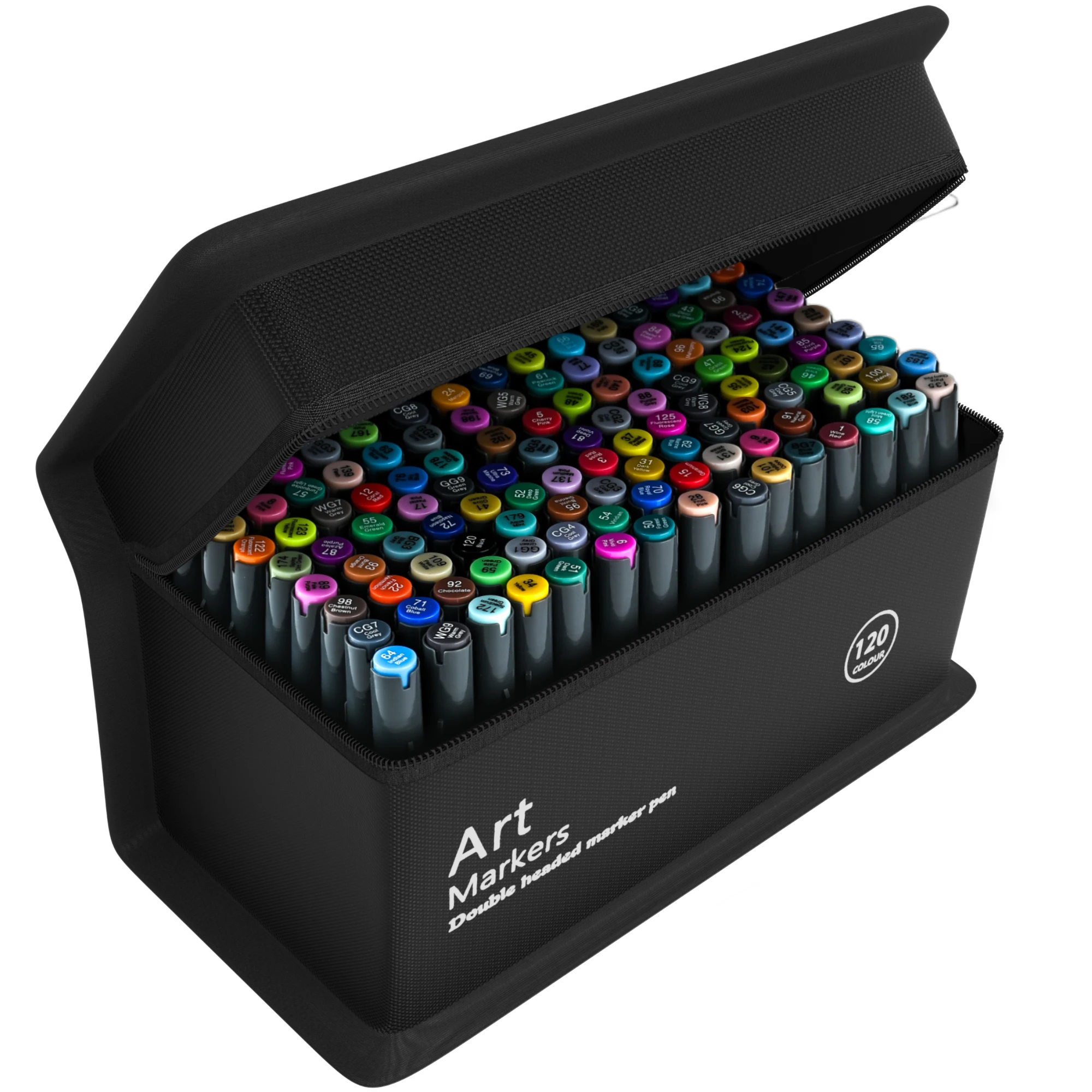 

80/120 PCS Art Markers Sketch Pens Brush & Chisel Permanent Marker Pens with Outline Markers Supplies Kit Perfect for Drawing