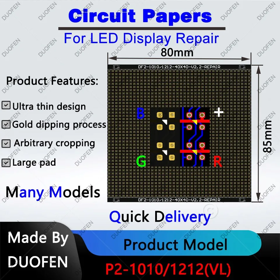 P2 series Circuit Paper，Double-sided solder pads, fully covered with large holes ,Used for repairing damaged PCB pads image 3