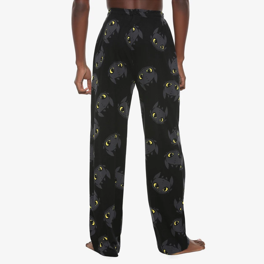 Potdemiel How to Train Your Dragon Toothless Head Allover Print Pantalon de pyjama pour adultes et enfants, été, séchage rapide, doux, confortable, léger