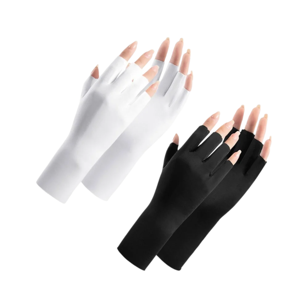قفازات واقية من الشمس مضادة للأشعة فوق البنفسجية تحمي جلد الإصبع مصباح Led قفازات طلاء الأظافر حماية من الأشعة فوق البنفسجية مقاومة للإشعاع #1