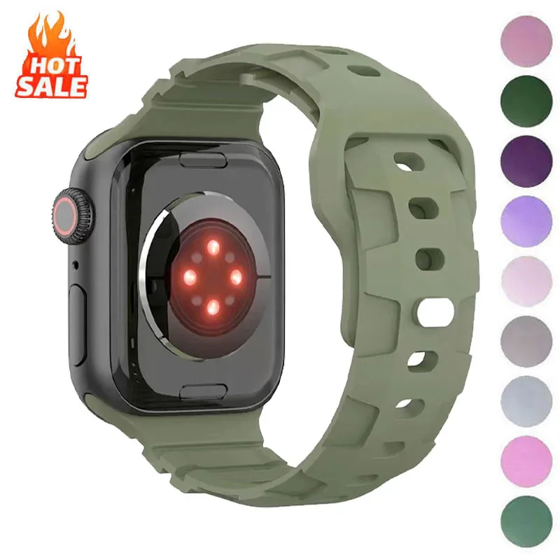 Silikonarmband Gummiarmband für Apple Watch 40 mm 41 mm 42 mm 44 mm 45 mm 46 mm 49 mm iWatch Serie 4 5 6 7 8 9 10 11 SE Ultra