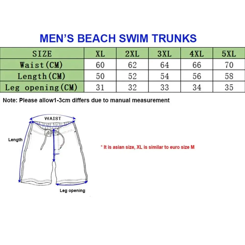 Calções de natação secagem rápida para homens, calções de cordão, calções de praia casuais, surf estampado fresco, verão novo