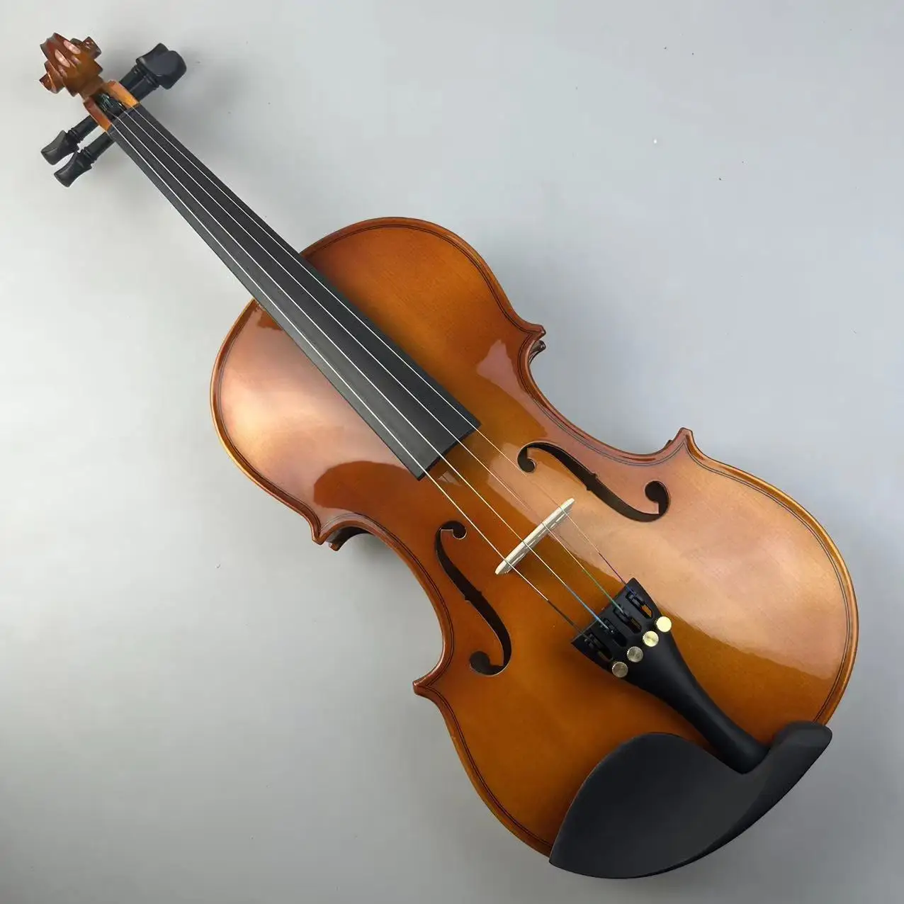 Solid Wood Beginner Practice Violin, Single Plate, Tiger Pattern, Maple, Exam, New