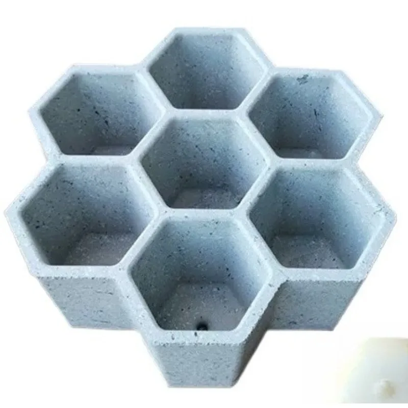 Cement flower pot mold hexagonal succulent polygon model Cement meat pot homemade creativity