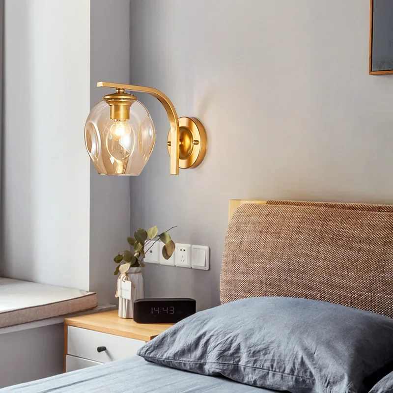 

Modern Simple Bedroom Study Bedside Lamp Led Wall Lamp Living Room Nordic Creative Aisle Corridor Wall Lamp