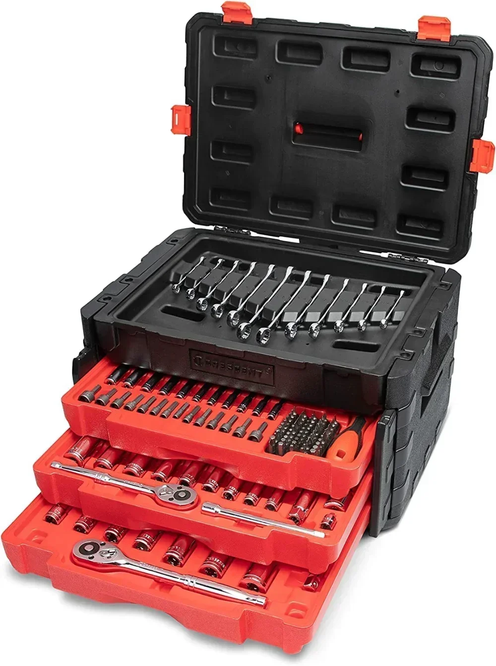 

229 Piece 1/4", 3/8" & 1/2" Drive Mechanics Hand Tool Set with 3 Drawer Storage Case - CTK229C