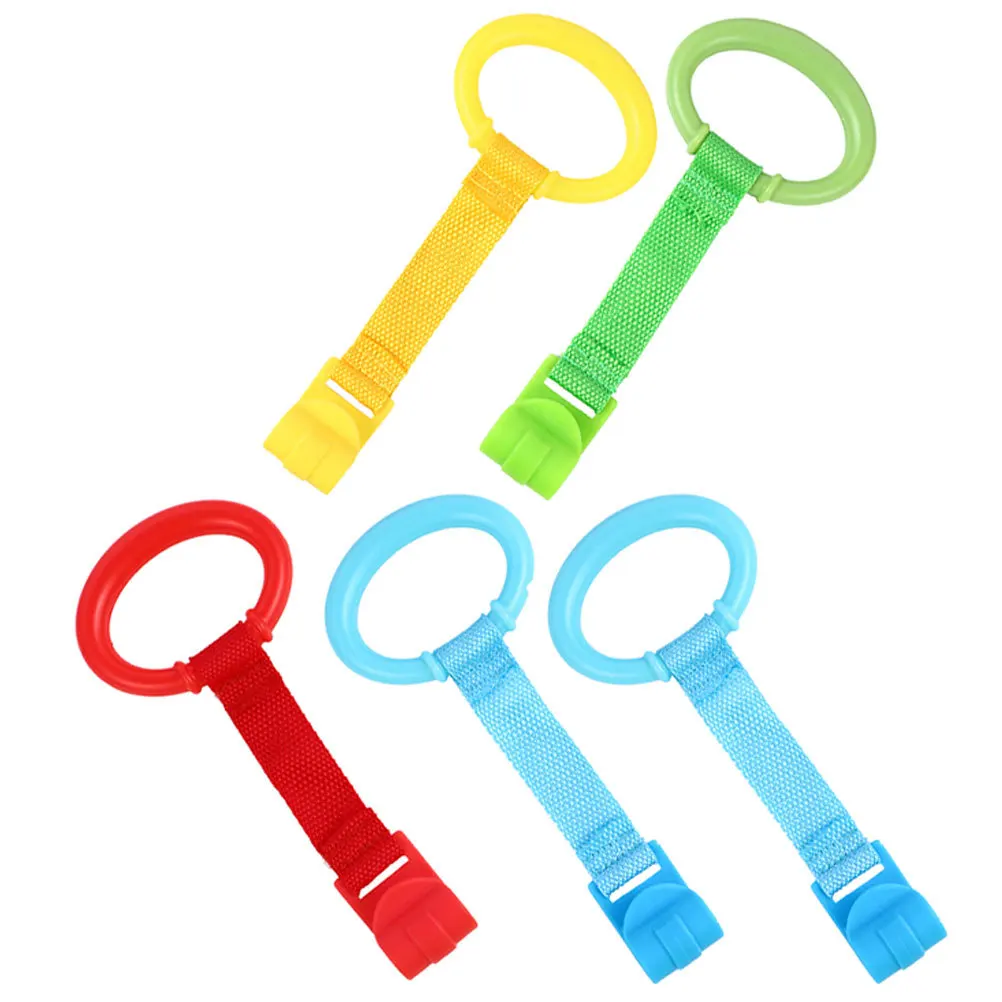 

5Pcs Baby Bed Hand Rings Nursery Pull Rings Lightweight Portable Kids Walking Assistant Ergonomic Design Safe for Early Age