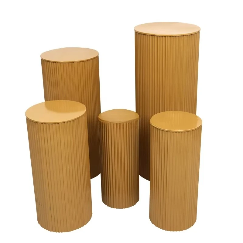 Metal Display Plinth Set Iron Round Backdrop Base White Cylinder Table Cake Pedestal Stand Birthday Wedding Party Event Decor