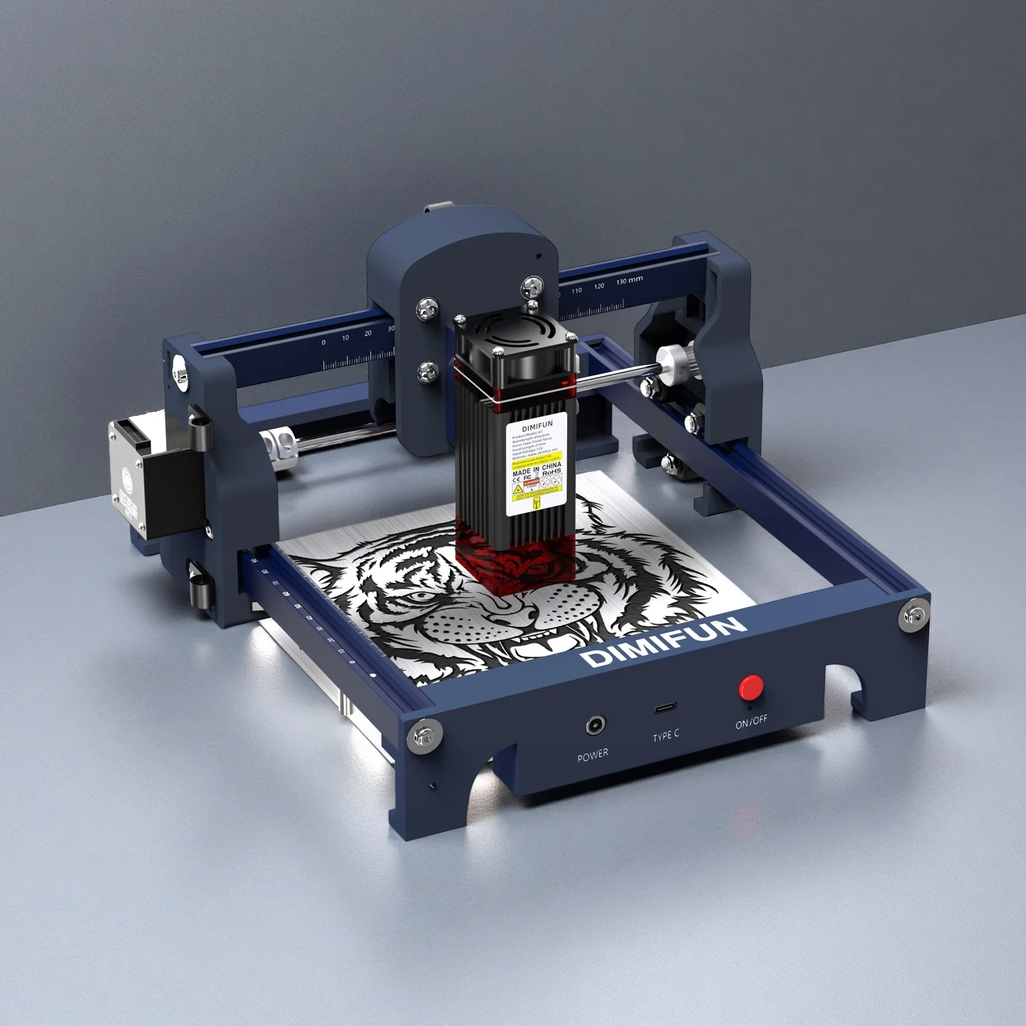 7W entry-level small laser engraving machine, DIY portable laser engraving machine. Can engrave wood, stainless steel, and glass