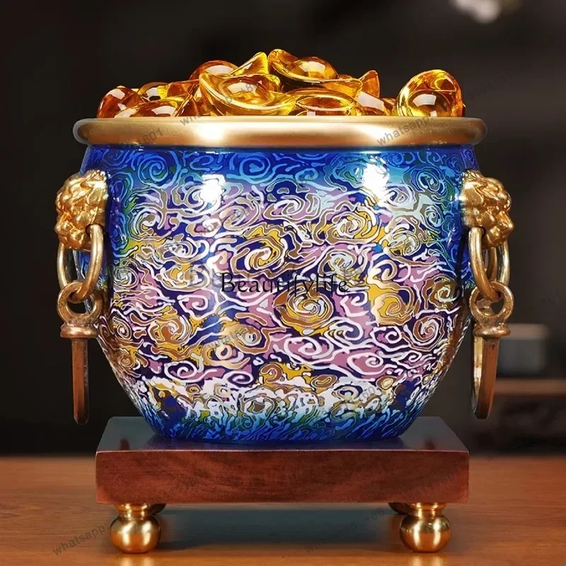 Factory Direct GLucky cornucopia decorative ornament brass handicraft gift living room wine cabinet