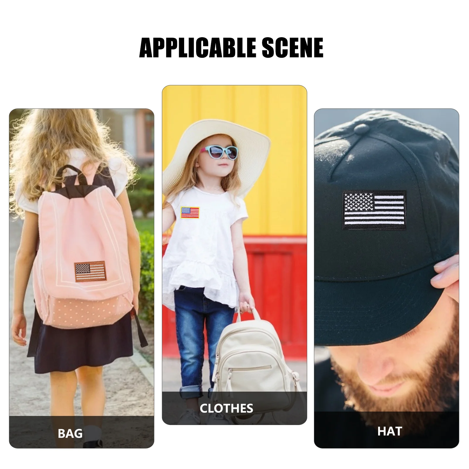 8 pezzi di toppe con bandiera americana accessori di abbigliamento fai da te termoadesivi su cucito applique adesivi patch ricamati per la decorazione dei vestiti