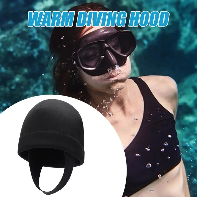 Diving Hood Elastic Thermal Surfing Hats Sun-Proof Surf Hats with Chin Strap Multipurpose Water Sports Gear for Cold Water