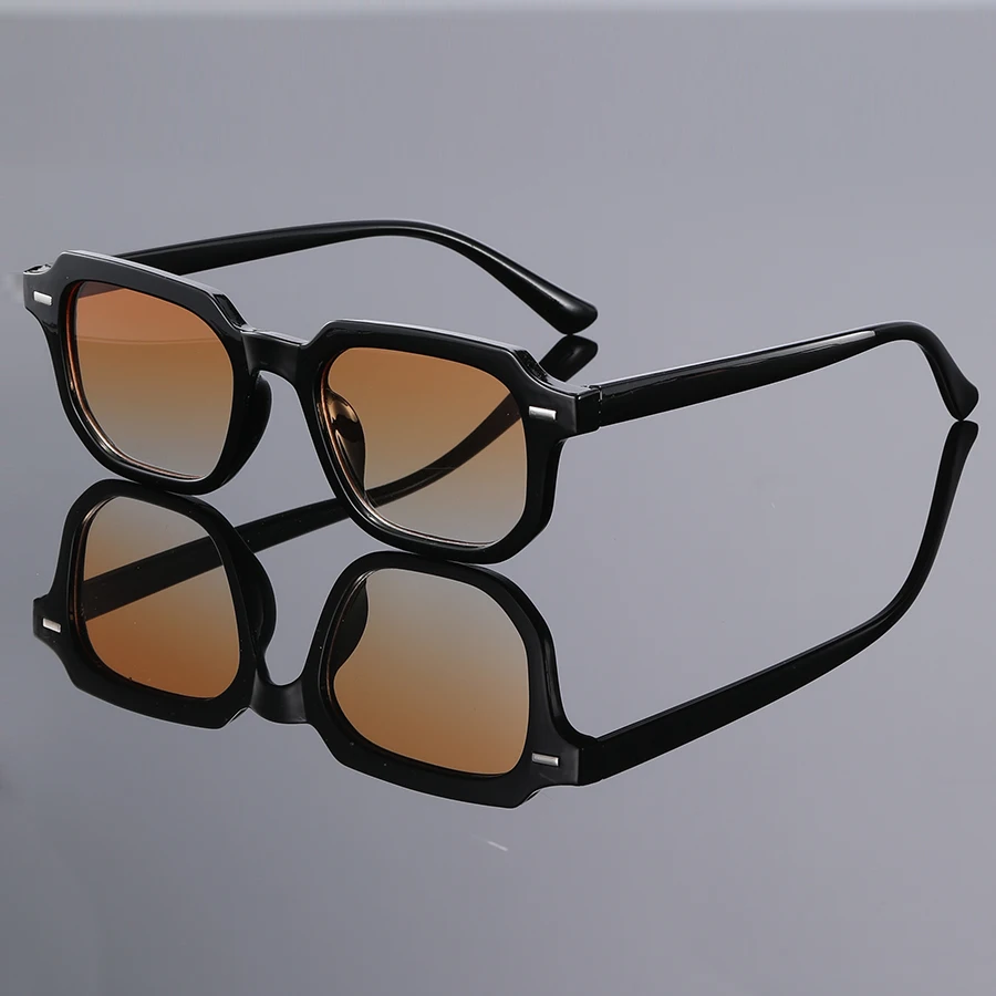 1Pc Herenmode Bril Nieuw Trendy Vierkant Frame Retro Klinknagel Y2K Muziekfestival Cool Street Style Decoratie Geschikt voor Dagelijks