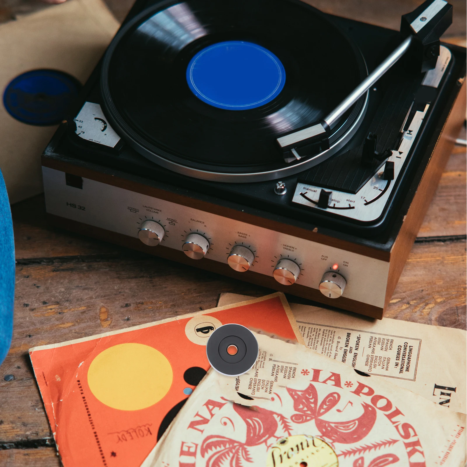 

Aluminum Turntable Adapter for Vinyl Record Player 45 Smooth Playback High Quality Sound Minimize Eccentricity Stabilize