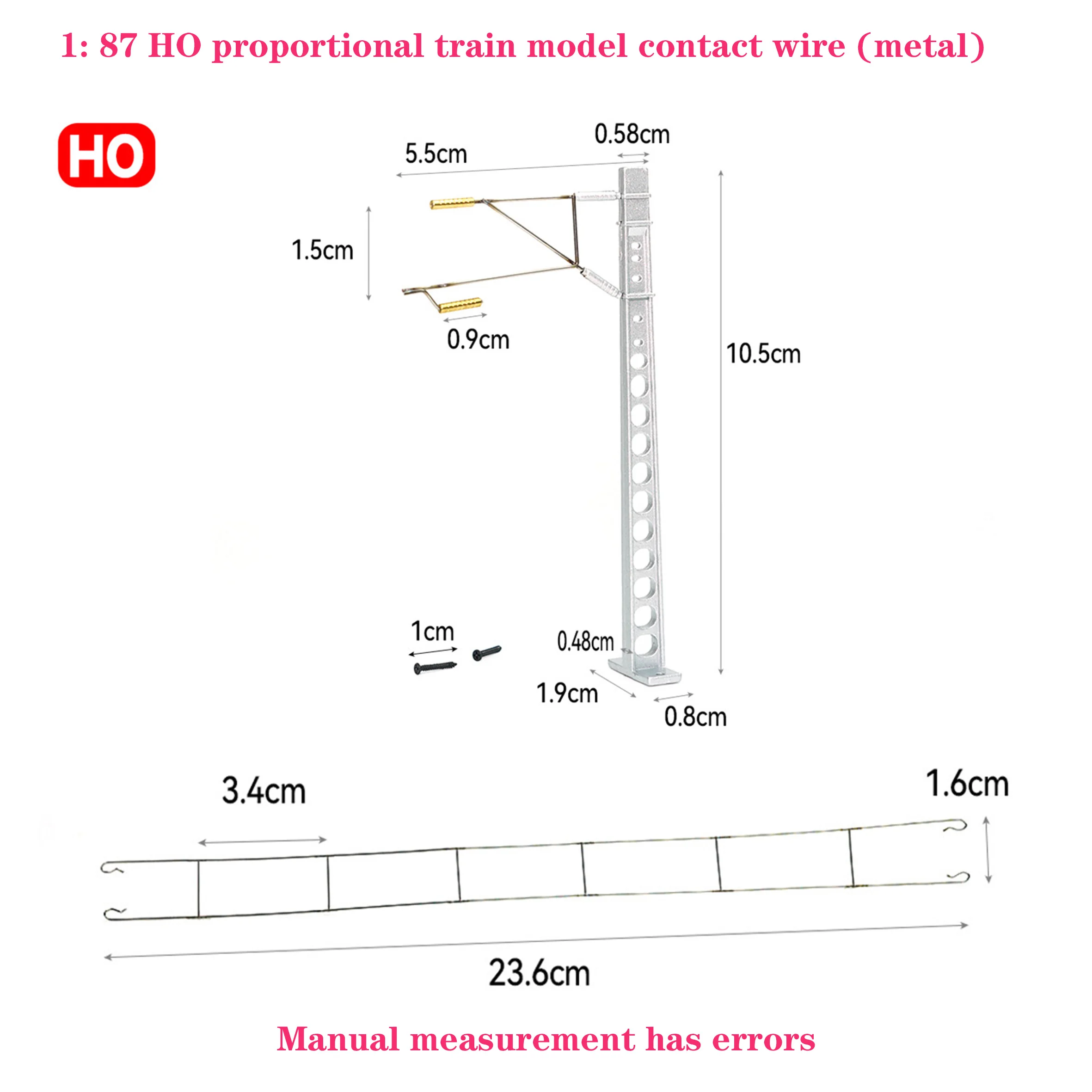 1:87 HO ratio train model contact network (metal) train sand table track accessories