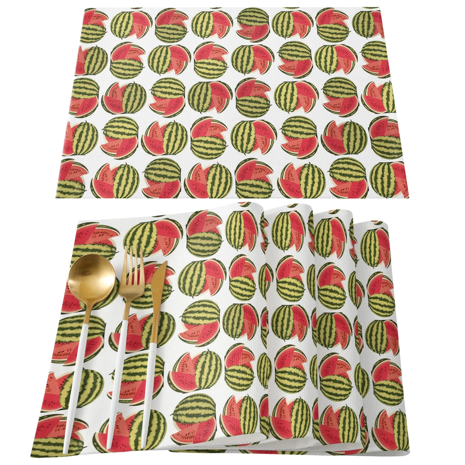 Summer Fruit Watermelon Table Runner Home Wedding Table Flag Mat Table Centerpieces Decoration Party Dining Long Tablecloth