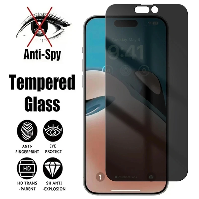 

Антишпионское закаленное стекло для iPhone 15 14 Pro Max 14 Plus, защитная пленка для экрана iPhone 13 Pro Max 13 Mini 15 Pro Max, 10 шт.