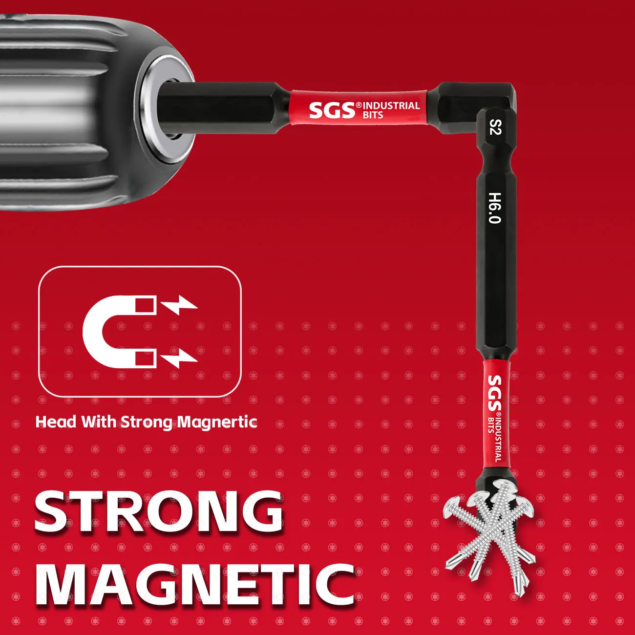 9-teiliges Industrie-Qualität S2 Stark Magnetisches Sechskant-Schlagschrauber-Bit-Set, 75mm Verlängerte Schraubendreher-Bits, Elektrobohrer Sechskant-Schraubendreher-Bits H1.5-H10 – Detail 9