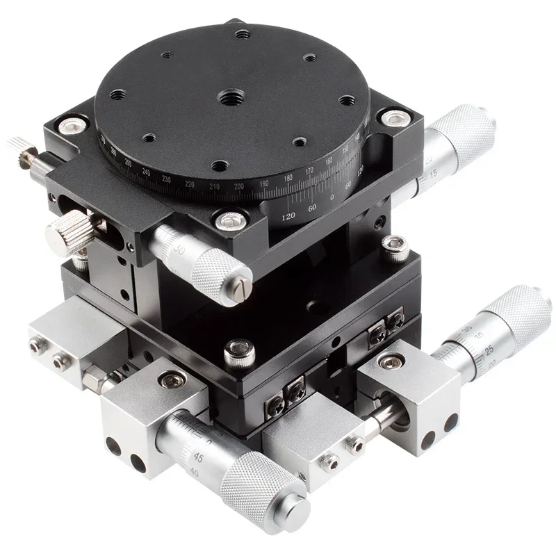 Four-Axis Lt90 Precision Manual Displacement Fine Tuning Optical Measuring Platform Cross Guide Rail Rotating Cross Sliding
