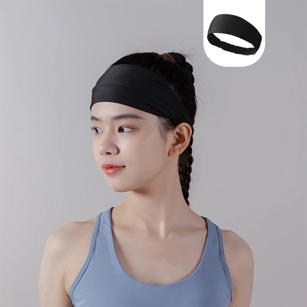 New Ice silk Yoga Hair Bands Solid Color Yoga Headwear Sports Headbands Hair Accessories Ribbon Elastic