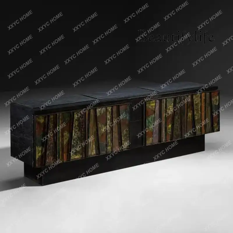 TT Light luxury art TV cabinet Villa high-end home floor art TV cabinet