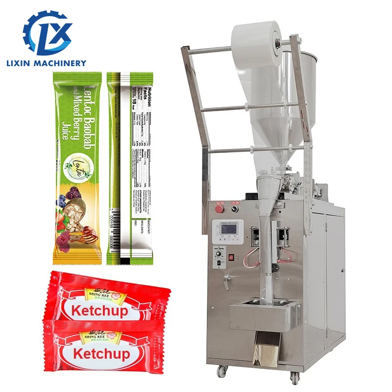 

LX-100 Automatic Ketchup Chili Sauce Tomato Paste Filling Packing Machine Small Pouch Honey Oil Packing Machine