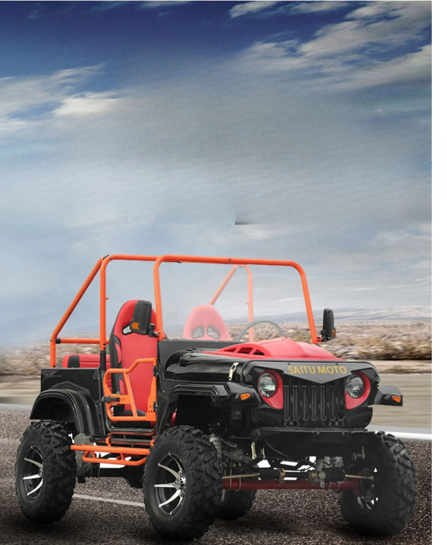 ATV 4WD Large Adult Kart Electric Motorcycle 300cc Jeep Mountain Bike UTV image 3