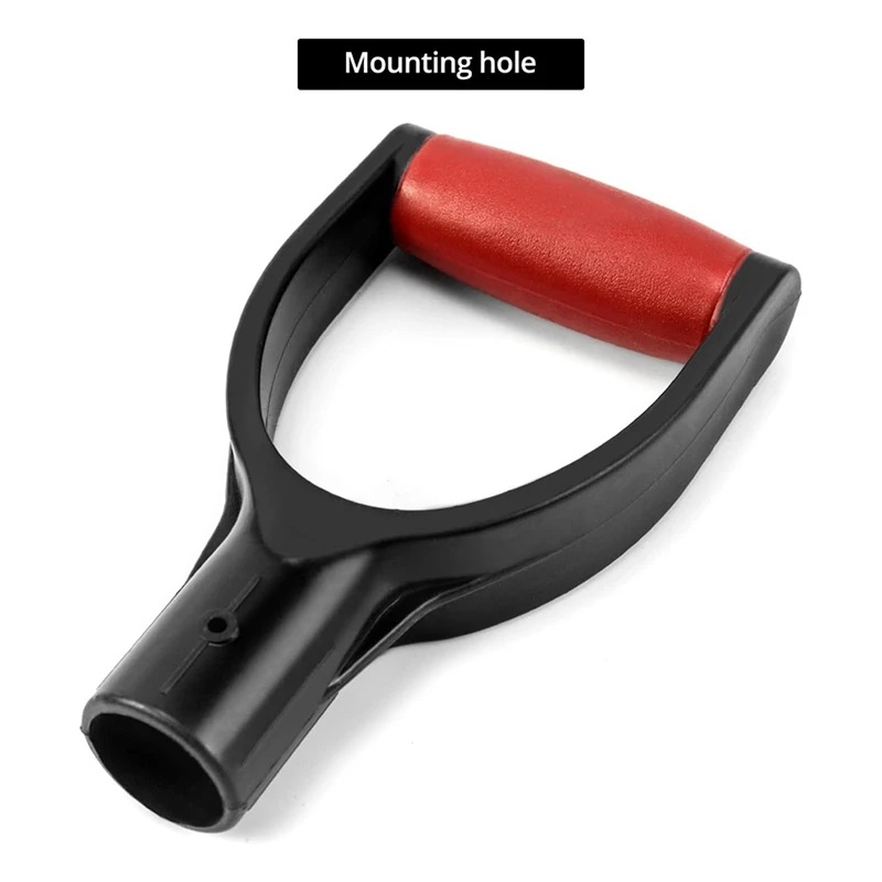 N99R 2 Pack 1-1/4Inch Polypropylene Plastic Spade Handle Shovel D Grip Handle For Digging Raking Tools