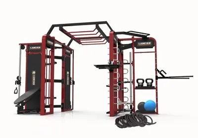 2024 Land Strength Training Gym Equipment Exercise Muscle Cross fit Rigs and Racks Integrated Trainer