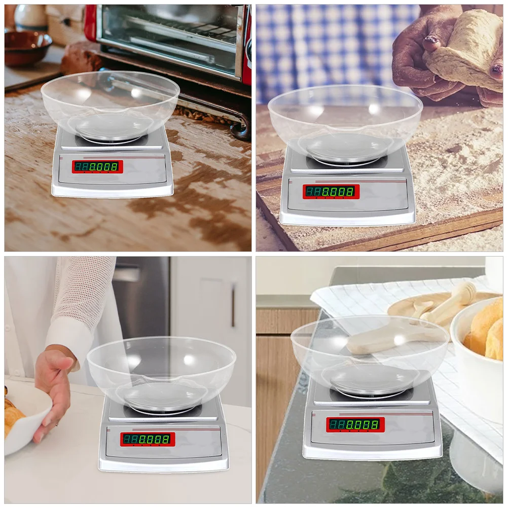 2 Pcs Electronic Scale Kitchen Weighing Pan Powder Food Tray Plastic Household Weight Rack Dishes