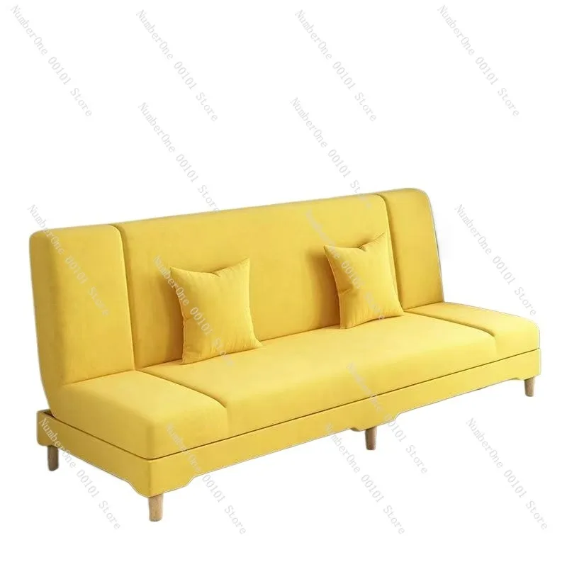 

Foldable Sofa Bed Dual-Use Small Apartment Sofa Rental Room Store Bedroom Living Room Simple Cloth Sofa Bed