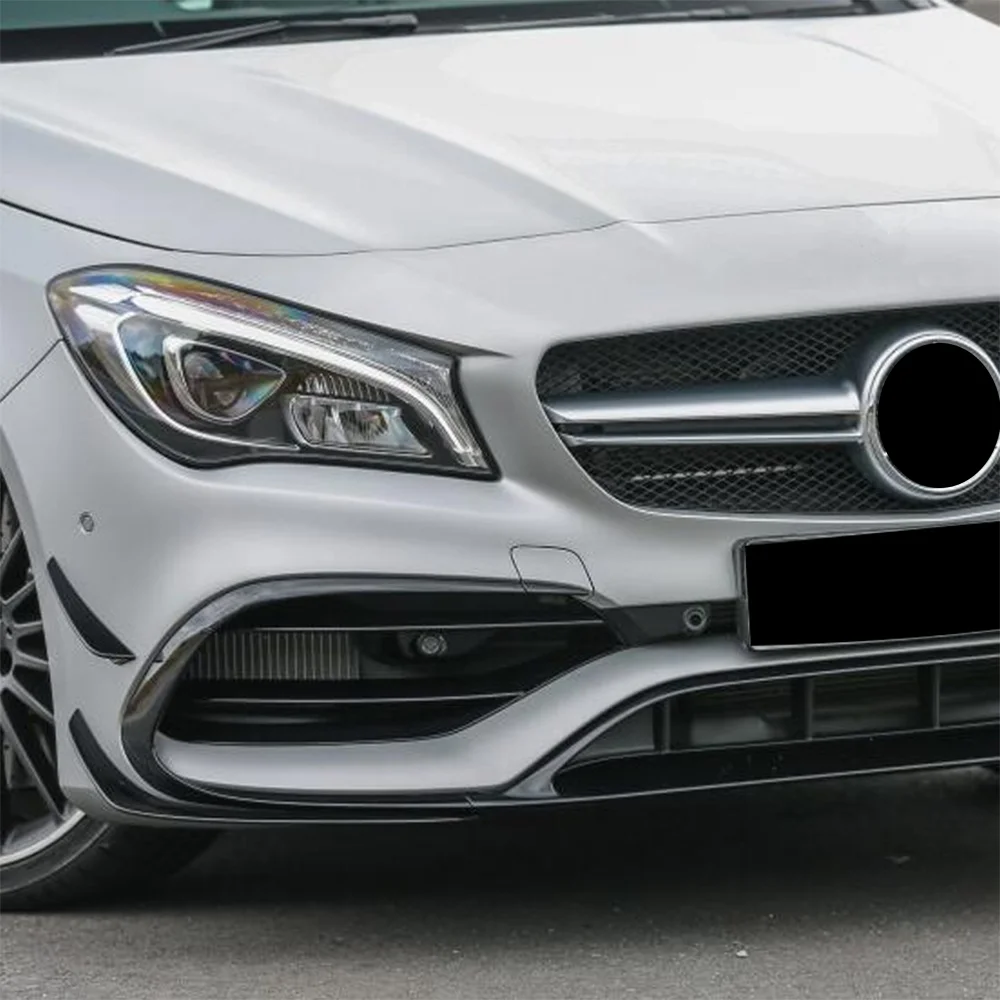 Front Bumper Spoiler Splitter Trim Air Blade For Mercedes Benz CLA C117 X117 CLA200 220 250 CLA45 AMG 2015 2016 2017 2018