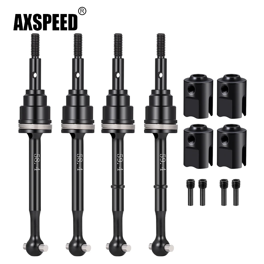 ชุดขับเคลื่อนดิฟเฟอเรนเชียล CVD โลหะ AXSPEED สำหรับด้านหน้า/ด้านหลัง สำหรับรถ Traxxas 1/16 Mini Maxx 2S RC อะไหล่แต่งรถ