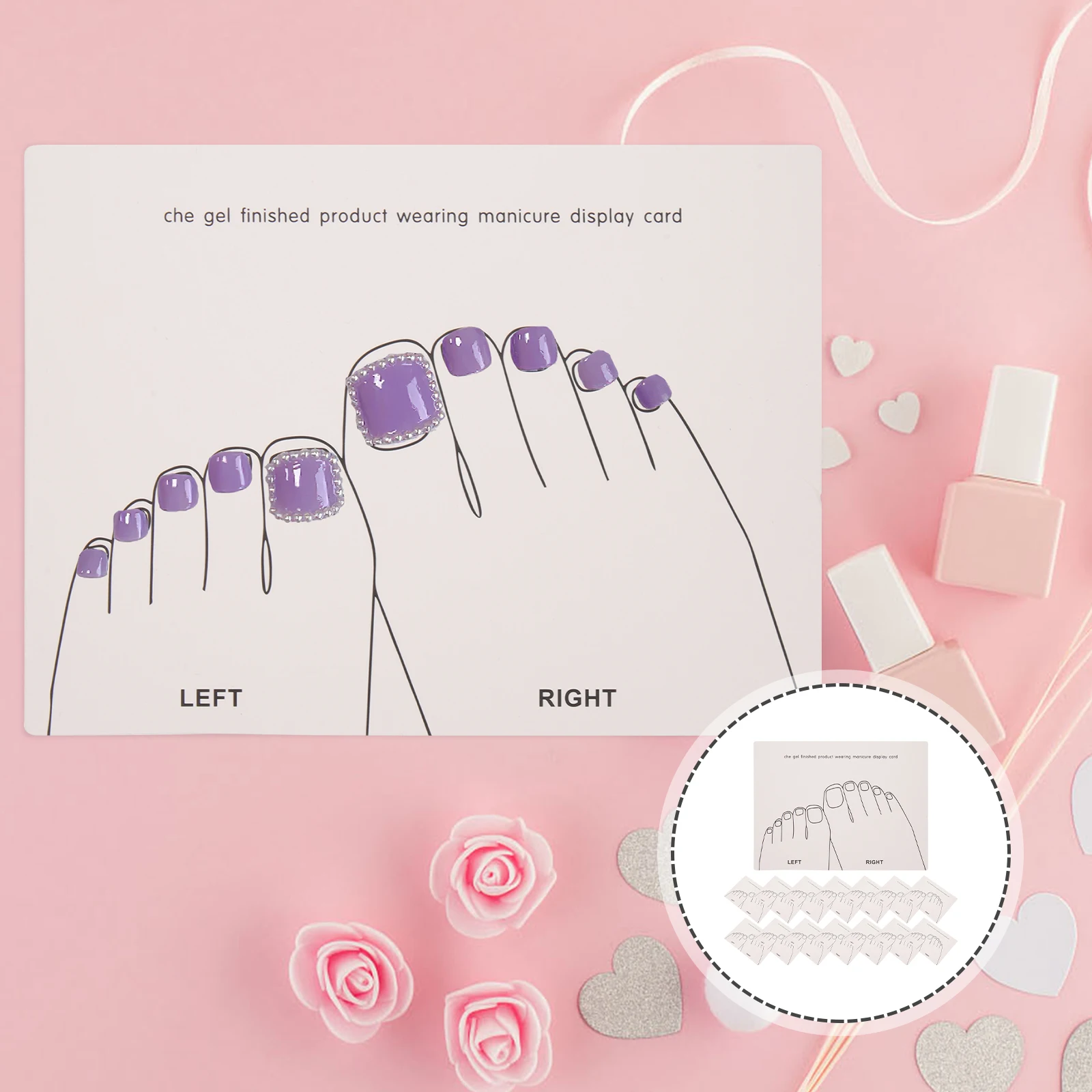 

15 Pcs Fake Nails Tips Showing Holder Push Type Color Cards Display False Colour