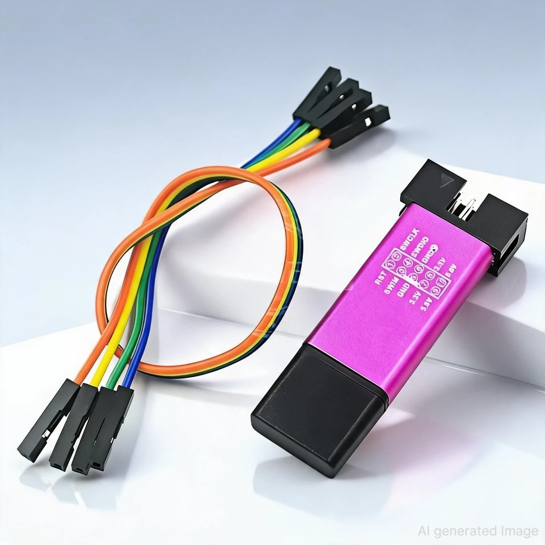 1/5/10PCS ST LINK Stlink ST-Link V2 Mini STM8 STM32 Simulateur de téléchargement et de programmation avec couvercle A41 pour Arduino 2028